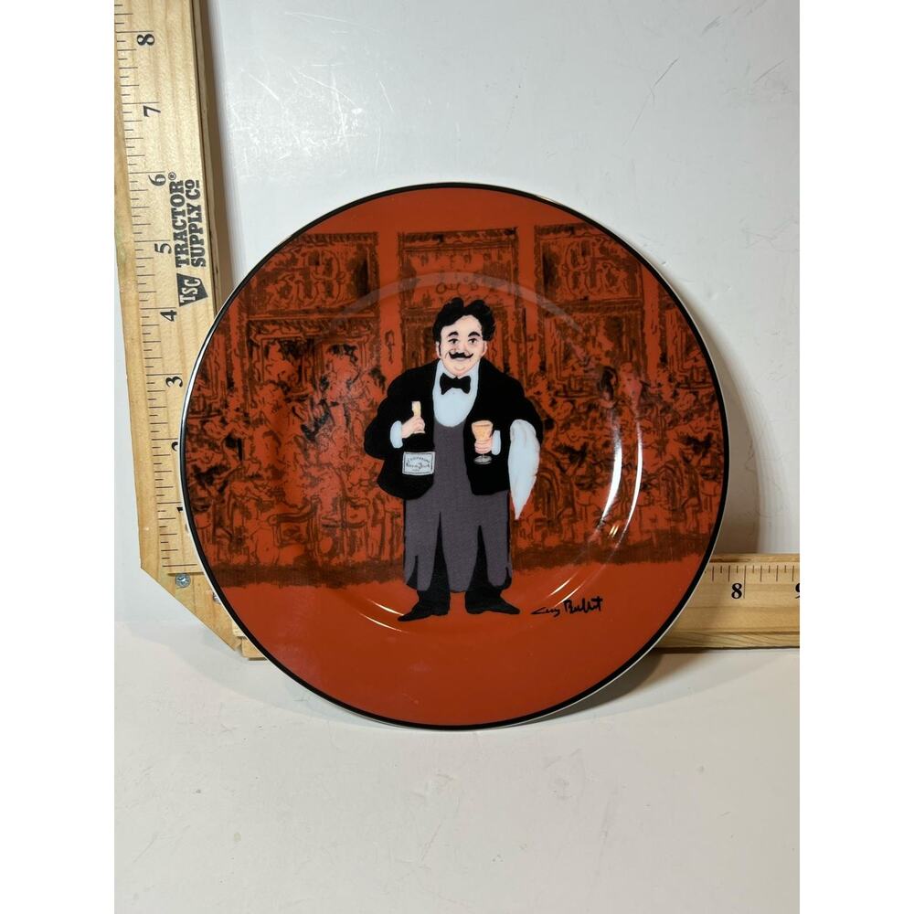 Williams Sonoma Guy Buffett Waiter Art Plate Japan Collectible Kitchen Decor